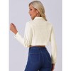 INSPIRE CHIC Women's Collared Button Down Long Sleeve Crop Jean Jacket - 3 of 4