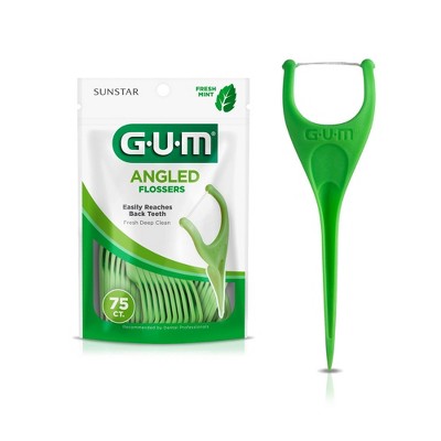 GUM Angled Flossers Mint - 75ct