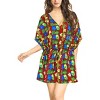 HAPPY BAY Women's Beachwear Summer Swim Beach Dress Cover Ups for Swimwear Women Plus Size Casual Swimsuit Coverups for Women 3X-4X Red Floral - 4 of 4