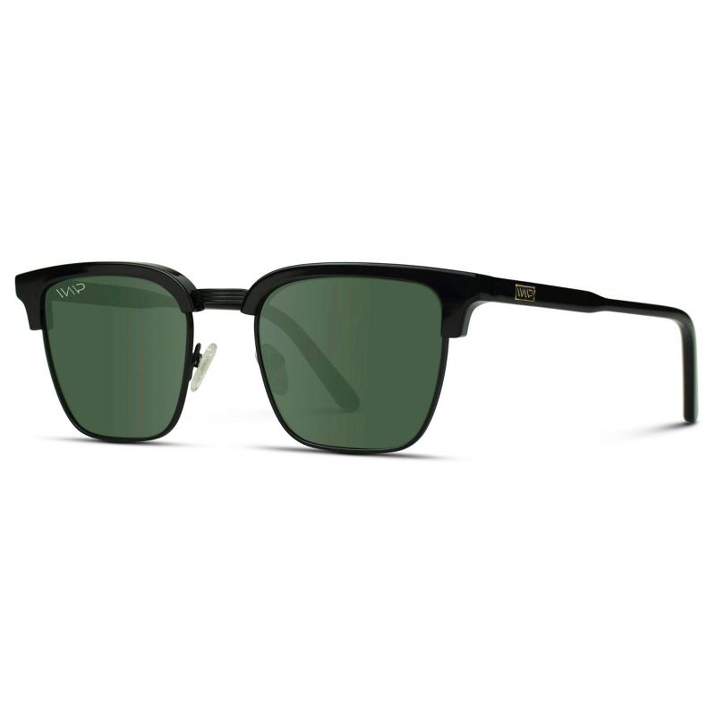 WMP Eyewear Polarized Semi-Rimless Rectangular Sunglasses, 2 of 5