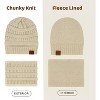 Women Winter Beanie Hat, Infinity Scarf, and Screen Friendly Gloves Set, Cold Weather Snow Gear for Adults - 4 of 4