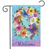 Butterfly Wreath Spring Garden Flag Welcome Floral 18" x 12.5" Briarwood Lane - 2 of 4