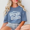 Simply Sage Market Women's Raising Ballers Bat Short Sleeve Garment Dyed Tee - 2 of 4