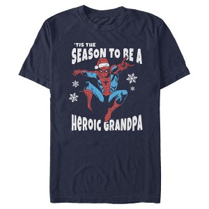 Men's Marvel Spider-Man Grandpa 'Tis the Season T-Shirt - 1 of 4