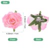 Unique Bargains Fabric Floral Wedding Party Rose Hair Clip Brooch 1 Pc - 3 of 4