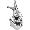 Sterling Silver Bunny Rabbit Charm - Cute Easter Bead for Bracelets & DIY Jewelry - 2 of 4