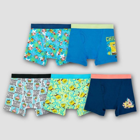 SpongeBob Boys Athletic Boxer Briefs 3pk Mesh Fabric Sizes XS, S, M