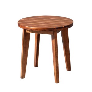 Karl Home| Poplar Wood  Outdoor Wood Side Table - 1 of 4