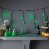 20ct LED Spiders with Diecuts Plastic Blow Mold Halloween Indoor Outdoor Novelty Icicle String Lights Green/Black - Hyde and EEK! Boutique™ - 2 of 4