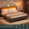 Aheaplus Platform Bed Frame with Charged Station and LED Lights - 4 of 4
