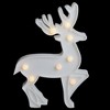 Northlight 9.75" Battery Operated LED Lighted Reindeer Christmas Marquee Sign - White - 2 of 4