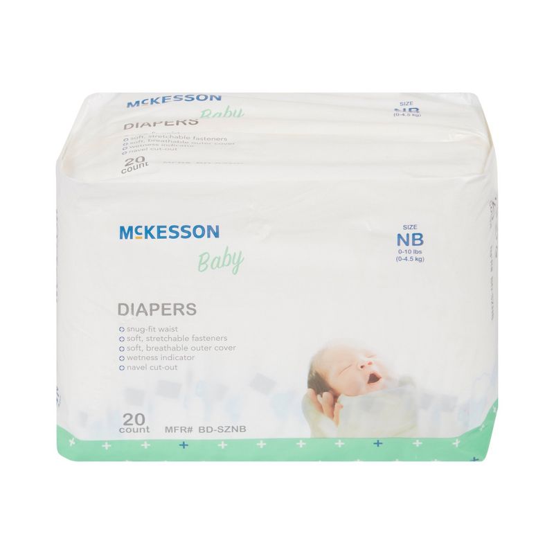 McKesson Baby Diapers for Newborns - Disposable, 0 to 10 lbs, 2 of 5