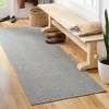 TOWN & COUNTRY BASICS Pax Herringbone Textured Solid Everwash® Washable Area Rug, Low Pile, Non-Slip, Pet & Family Friendly Rug, Grey, 2'5"x5'11" - 2 of 4