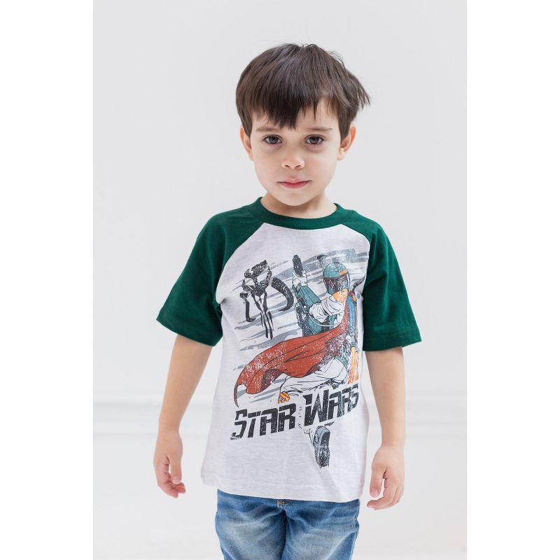 STAR WARS Young Jedi Adventures Yoda Boba Fett Kai Brightstar 2 Pack T-Shirts Little Kid to Big, 2 of 8