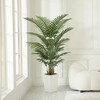 DR.Planzen 72" Artificial Palm Tree - 6FT UV Resistant Fake Plant with14 Silk Leaves & 15.7" Planter for Indoor House Plants, Tall Faux Trees 1 Pack - 4 of 4