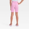 Grayson Threads Kids Big Girl Rib Biker Shorts - Pink - image 2 of 3