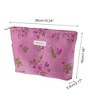 Unique Bargains Portable Lychee Flower Makeup Bag 1 Pc - 2 of 4