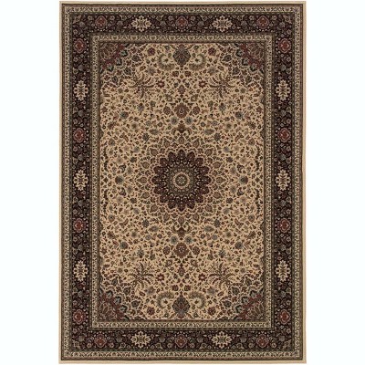 Oriental Weavers Ariana 095I8 Ivory/ Black Indoor Area Rug - 5'3" x 7'9"