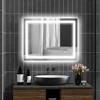 Vynxaria Modern LED Bathroom Mirror, Backlit & Front-Lit, Adjustable Color Temperature, 35"x28" - 3 of 4