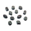 Cabrellon Polycarbonate Clear Chocolate Mold, Assorted Imprints, Diamond, Hexagon, Octagon, Round, Oval & Horseshoe - 36 cavities - 2 of 4