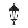 Livex Lighting Morgan 3 - Light Post Light in  Textured Black - 2 of 4