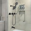Cobbe Shower Faucet Set with 5 Settings ABS Dual Shower Head, Tub Spout and 59-Inch Hose 3-Handle Wall Mount Shower System Matte Black - 3 of 4