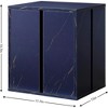 Bedside Tables with LED Farmhouse Gray Nightstand Tables with Glass Shelves Led End Table - 2 of 4