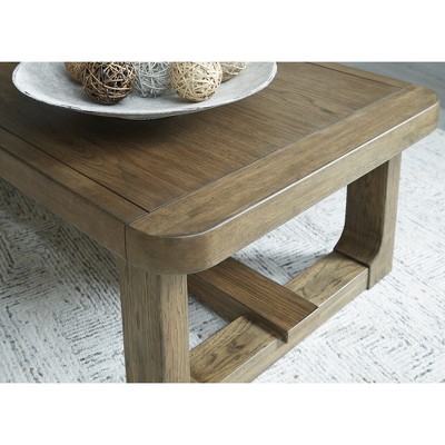 Cabalynn Light Brown Rectangular Wood Coffee Table