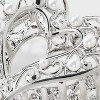 Heart Pearls Claw Hair Clip - Wild Fable™ Metallic Silver - 3 of 3