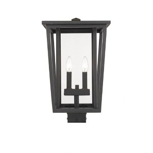 Seoul Outdoor Glass Light Fixture - 2 Bulbs, Dimmable, Wet Rated, 11.25" x 18.25" - 1 of 1