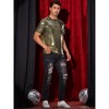 Lars Amadeus Men's Sequin Party Short Sleeve Metallic Club Glitter T-Shirts - 2 of 4