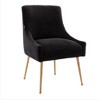 SEYNAR Velvet Upholstered Dining Chair Set of 6, Modern Glam Armless Side Chair - 2 of 4