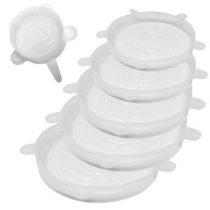 Norpro 6 Piece Reusable Food-Safe Silicone Lids Set - Fits 2.5" to 11" Openings - 1 of 4