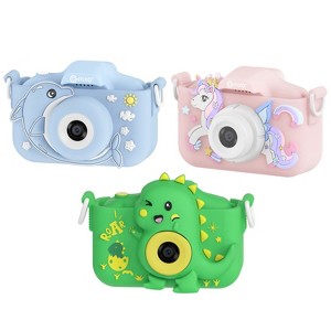 Contixo KC3 Kids Camera 3-Pack – 2" Screen, 1080p, Dual Cameras, 16GB Cards, Rechargeable, Fun & Durable with Silicone Covers - 1 of 1