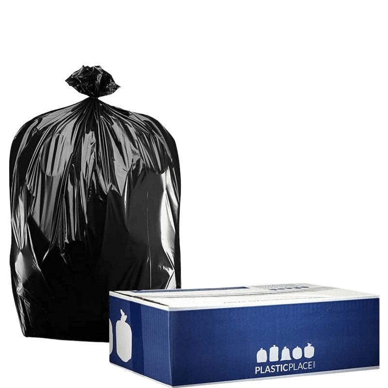 Plasticplace 7-10 Gallon Trash Bags, Black (500 Count), 4 of 5