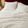 Allovit Super-Soft Ivory Comforter Set,Winter Warm Avril Fluffy Ribbed Plush Twin/Full/Queen/King Size Bedding Set for Bedroom - 3 of 4
