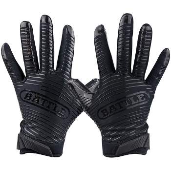Battle Sports Doom 1.0 Youth Football Receiver Gloves - Black