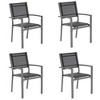 Sonkuki Outdoor Stacking Dining Chairs with breathable textile fabric - 2 of 4