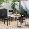 Office Dining Chairs Set of 4, Plastic Stackable Kitchen Chair,Metal Legs,Easy Assembly, Ergonomic Back, Waterproof and Stain-Resistant,Plastic Chair - 4 of 4