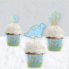 Big Dot of Happiness Baby Boy Dinosaur - Cupcake Decoration - Baby Shower or Birthday Party Cupcake Wrappers and Treat Picks Kit - Set of 24 - 3 of 4