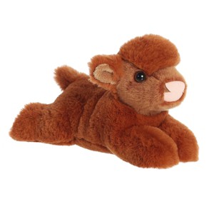 Aurora Small Highland Cow Calf Mini Flopsie Adorable Stuffed Animal Brown 8" - 1 of 4