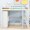 YOOCOZZ Full Size Loft Bed with Built-in Desk, Wardrobe, 2-Tier Shelf and 3 Drawers - 2 of 4