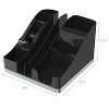 deflecto Silhouettes All-In-One Caddy, 6 Compartments, Plastic, 8.13 x 9.13 x 5.19, Black/Silver - 4 of 4