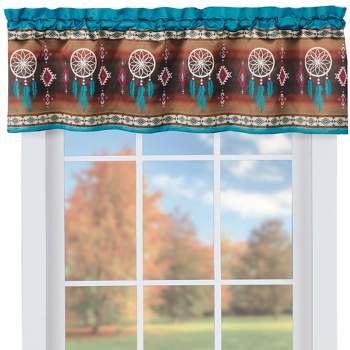 Collections Etc Southwest Dreamcatcher Printed Window Valance 58" WIDE