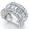 Pompeii3 7.50Ct Baguette & Round Diamond Ring 10k Gold Lab Created - 3 of 4