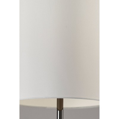 Elegant Black Nickel 74" Floor Lamp with Silk-Like Shade