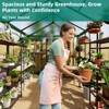 Large Aluminum Walk-in Green Houses for Outdoors, Polycarbonate Greenhouse with Sliding Doors & Roof Vent, Sunroom Winter Greenhouse, Backyard Garden - 3 of 4