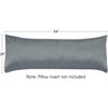 Sweet Jojo Designs Boy, Girl, Unisex/Gender Neutral Body Pillow Cover (Pillow Not Included) 54in.x20in. Boho Chic Vintage Velvet Solid Dark Grey - 3 of 4