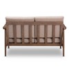 Venza Mid-Modern Walnut Wood Fabric Upholstered 2 Seater Loveseat Light Brown - Baxton Studio: Rubberwood Frame, Polyester - 4 of 4