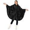 PAVILIA Fluffy Angel Wrap Hooded Blanket for Women Adult, Wearable Cozy Wrap Throw Faux Shearling Shawl Cape - 2 of 4